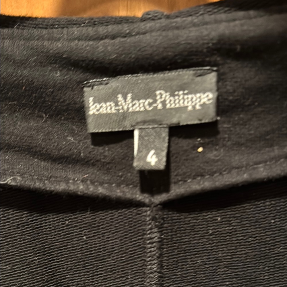 Made in France 🇫🇷 Jean Marc Philippe Black and Gray Patterned Hooded Cardigan - Picture 2 of 10